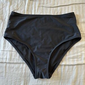 Classic Black High-Waisted Bikini Bottom